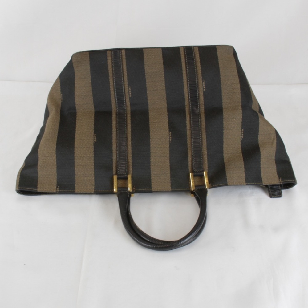 FENDI Pequin Boat-Shaped Tote Bag, Canvas, Brown, Women's - Picture 6 of 13